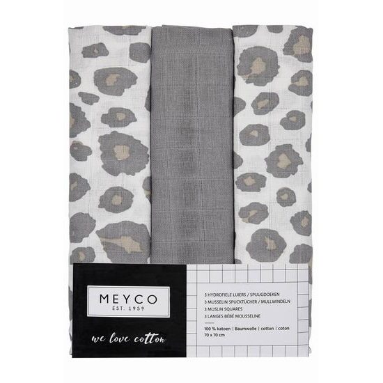 Meyco Plenky 3-balení Panther neutral/Uni grey/panther neutral