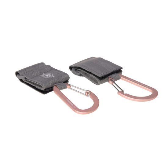 Lässig Casual Stroller Hooks with Carabiner grey