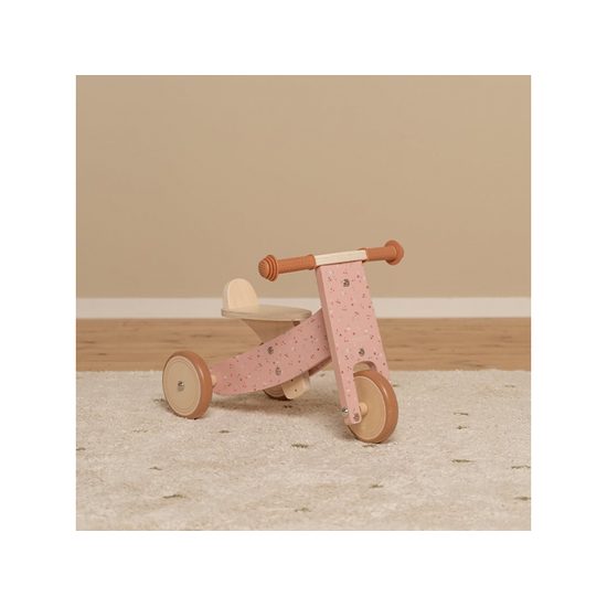 Little Dutch Odrážedlo tříkolka dřevěná Pink