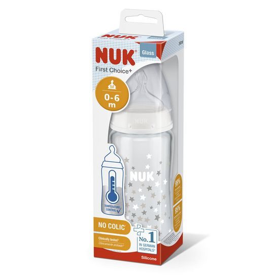 NUK FC+ láhev sklo s kontrolou teploty 240ml