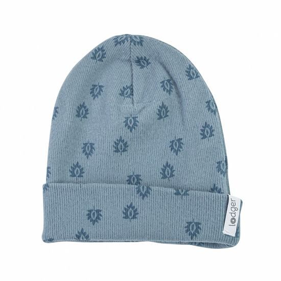 LODGER Beanie Print Rib Ocean 0 - 6 měsíců