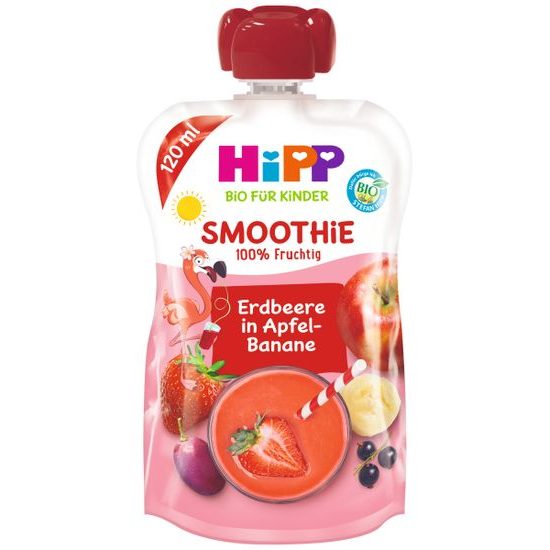 HiPP BIO Smoothie Jablko-Banán-Červené ovoce