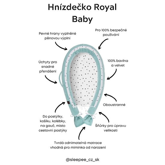 Hnízdečko pro miminko Sleepee Royal Baby Sunflower