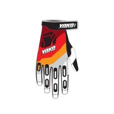 Motokrosové rukavice YOKO TWO černo/bílo/červené XL (10)