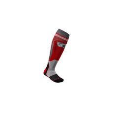 ponožky MX PLUS-1 2022, ALPINESTARS (červená/šedá)
