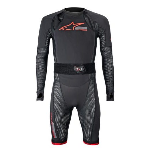 AIRBAGOVÁ VESTA TECH-AIR®10 SYSTEM, ALPINESTARS (ČERNÁ/ČERVENÁ/ŠEDÁ)