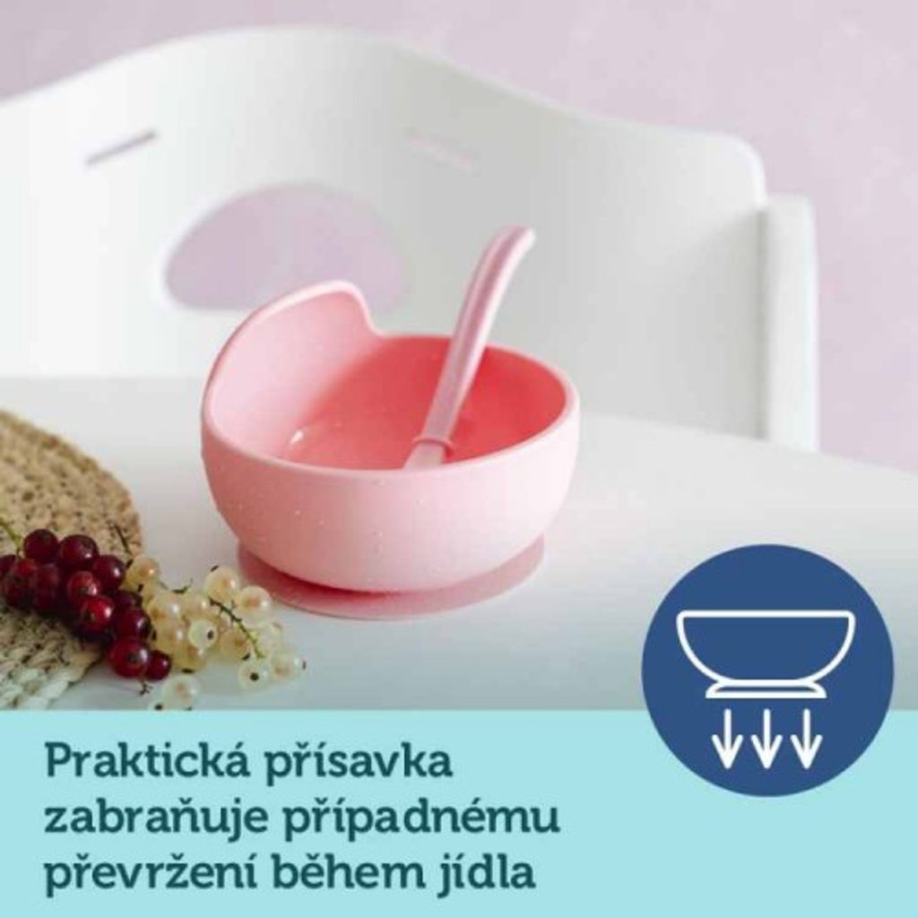 Canpol babies Silikonová miska s přísavkou RŮŽOVÁ - ProMrňousky.cz
