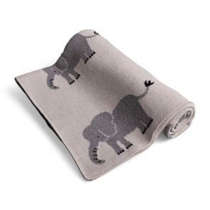 BabyMatex Pletená deka Rainbow (80x100) SLONI