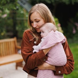 BabyOno Pletená dětská deka bambusová RŮŽOVÁ