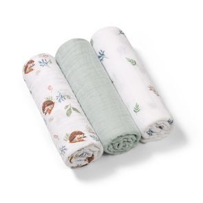 BabyOno Bavlněné pleny 3ks MINT Hedgehog