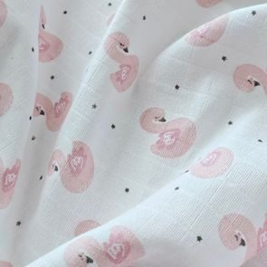 PREM Tetra osuška s potiskem 90x100cm LABUŤ RŮŽOVÁ