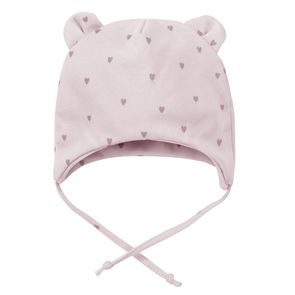 PINOKIO Čepička zavazovací Hello RŮŽOVÁ srdíčka