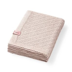 BabyOno Pletená dětská deka bambusová SVĚTLE BÉŽOVÁ