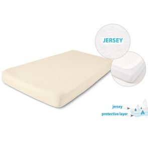 BabyMatex Nepromokavé jersey prostěradlo 120x60cm KRÉMOVÉ