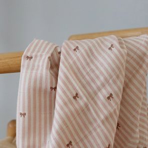 NUUROO Bambusová mušelínová zavinovací plena / osuška Stripe Bow