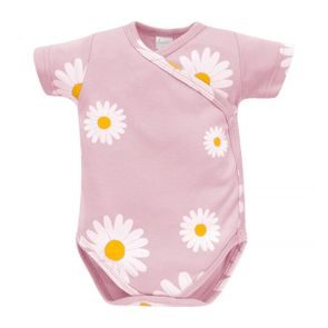 PINOKIO Body zavinovací krátký rukáv Daisy RŮŽOVÁ