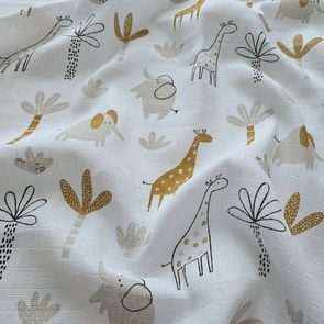 PREM Bavlněná plena 70x70cm Sloni a Palmy NEW