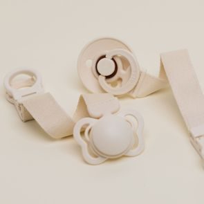 BIBS Moomin Dárkový set klip + dudlíky 6-18m Ivory/Sage