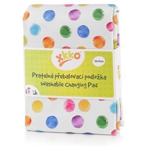 Kikko Pratelná přebalovací podložka XKKO 50x70cm - WATERCOLOUR POLKA DOTS