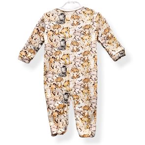 Le Bebe Overal Safari zvířátka Krémová