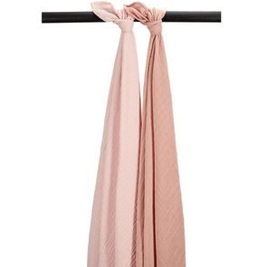 Meyco Mušelínové zavinovací pleny / osušky 2ks (120x120cm) Soft rose/Rose