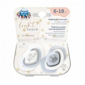 BIBS De Lux Night Dudlíky silikon kulaté OneSize 2ks Blush/Vanilla