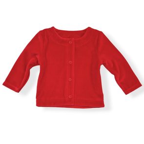 Mrofi Velurový kabátek ČERVENÝ