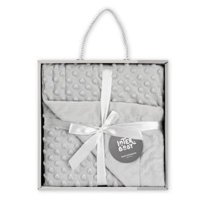 Interbaby Deka extra měkká Kuličky ŠEDÁ