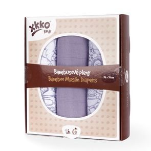 Kikko Bambusové pleny XKKO®BMB 70x70cm Safari LAVENDER AURA MIX