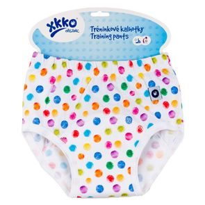 Kikko Tréninkové kalhotky XKKO Organic WATERCOLOUR POLKA DOTS