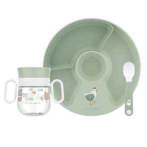 Little Dutch Dětská jídelní sada 3-dílná Farma