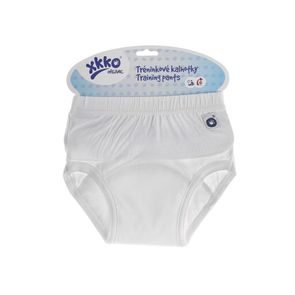 Tréninkové kalhotky XKKO Organic - Bílé Velikost S