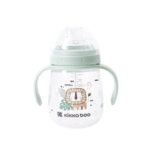 KikkaBoo Hrnek se silikonovým pítkem 240ml 6m+ Savanna Mint