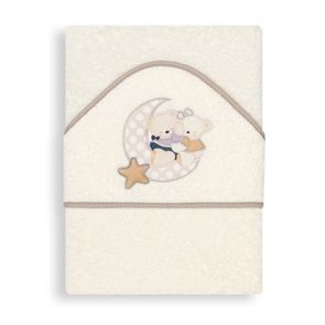 Interbaby Osuška froté Medvídci s měsíčkem KRÉMOVÁ