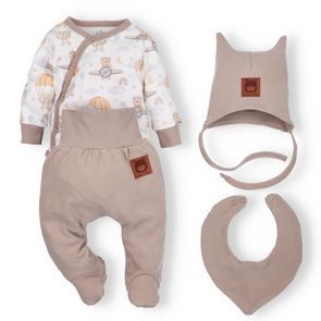 NINI Soupravička (4ks) s polodupačkami Méďa Pilot