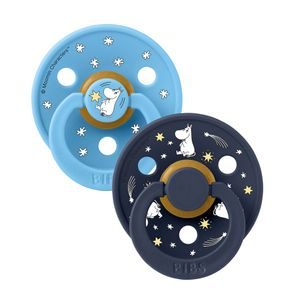 BIBS Moomin Dudlíky kaučuk kulaté 0-6m 2ks Good Night Breeze Mix