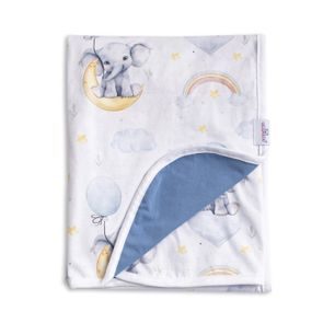 BabyMatex Dětská deka INES (75x100) SLONI A DUHA