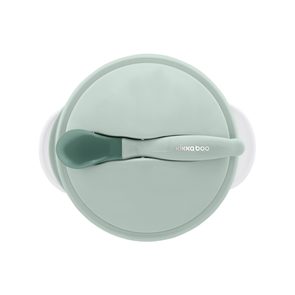 BabyOno Silikonový dělený talíř s přísavkami MODRÁ