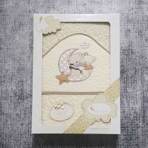 Albero Mio Osuška s kapucí Cotton Color (CC3) ŠEDÁ