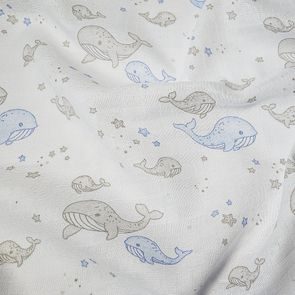 PREM Bavlněná plena 70x70cm Velryba Modrá NEW