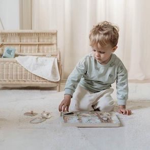 Janod Zigolos Velký dřevěný vlak/stavebnice