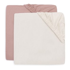 Jollein Prostěradlo napínací 2ks jersey 120x60 Wild Rose/Ivory