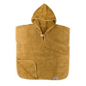 Kikko BIO bavlněné froté pončo XKKO Organic HONEY MUSTARD