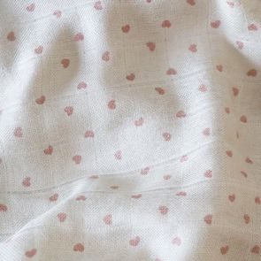 NUUROO Bambusová mušelínová zavinovací plena / osuška Hearts