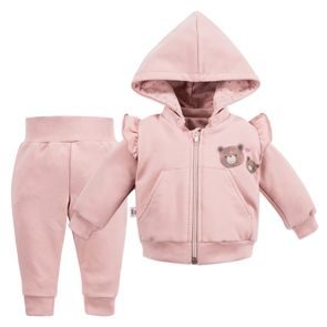 Eevi Souprava mikina + tepláčky Hearts&Bears RŮŽOVÁ