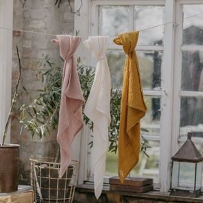 BIBS Kangaroo froté pončo BIO bavlna PETROL