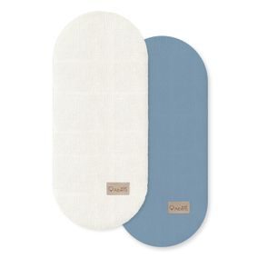 Albero Mio Mušelínové prostěradlo do kočárku 2ks Vanilková / Modrá