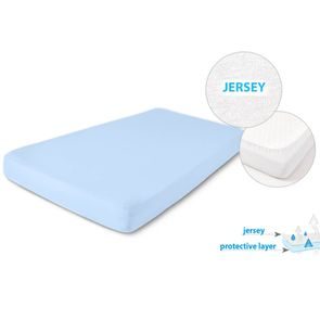 BabyMatex Nepromokavé jersey prostěradlo 120x60cm MODRÉ