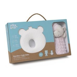 Interbaby Ergonomický polštář + Přítulka Medvídek RŮŽOVÁ