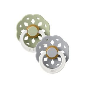 BIBS Boheme Night Dudlíky kaučuk kulaté 0-6m 2ks Sage/Cloud